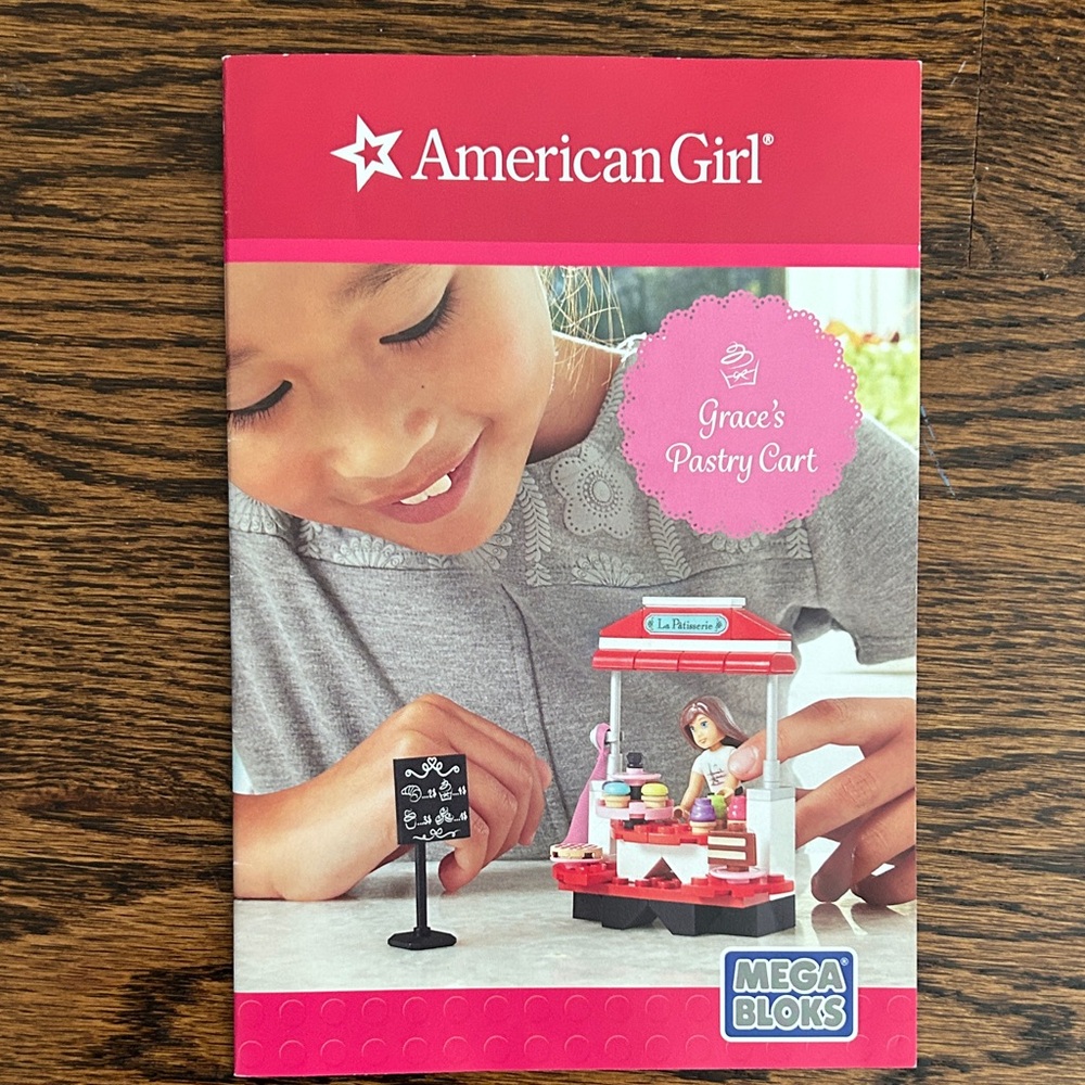 American Girl Mega Bloks Pastry Cart Set with Red and Pink Accents